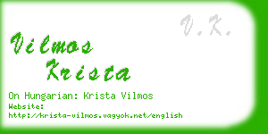 vilmos krista business card